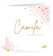 Geburtskarten mit dem Vornamen Camila