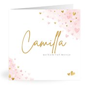 Geburtskarten mit dem Vornamen Camilla