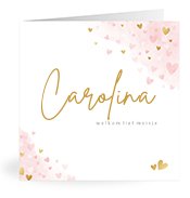 Geburtskarten mit dem Vornamen Carolina