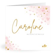 Geburtskarten mit dem Vornamen Caroline