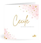 Geburtskarten mit dem Vornamen Cécile