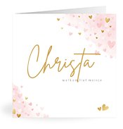 Geboortekaartjes met de naam Christa