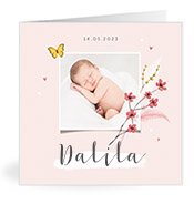 Geburtskarten mit dem Vornamen Dalila