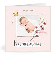 Geburtskarten mit dem Vornamen Damiana