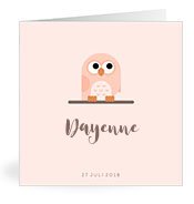 Geburtskarten mit dem Vornamen Dayenne