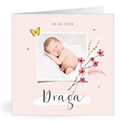 Geburtskarten mit dem Vornamen Draga