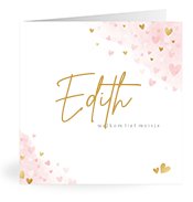 Geburtskarten mit dem Vornamen Edith
