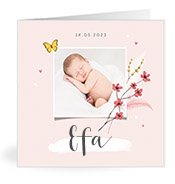 Geburtskarten mit dem Vornamen Efa