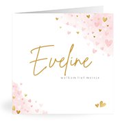 Geburtskarten mit dem Vornamen Eveline