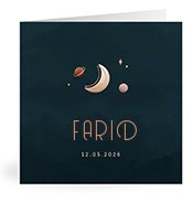 Geburtskarten mit dem Vornamen Farid