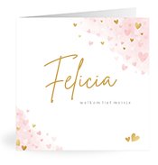 Geburtskarten mit dem Vornamen Felicia