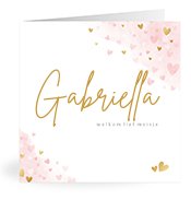 Geburtskarten mit dem Vornamen Gabriella