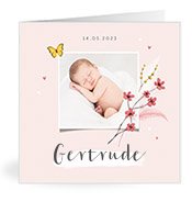 Geburtskarten mit dem Vornamen Gertrude