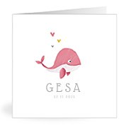 Geburtskarten mit dem Vornamen Gesa