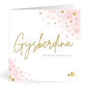 Geboortekaartjes met de naam Gijsberdina