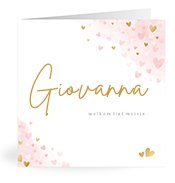 Geboortekaartjes met de naam Giovanna