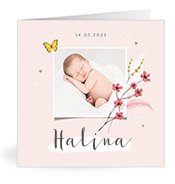 Geburtskarten mit dem Vornamen Halina