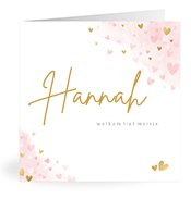Geburtskarten mit dem Vornamen Hannah