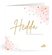 Geburtskarten mit dem Vornamen Hedda
