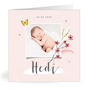 Geburtskarten mit dem Vornamen Hedi
