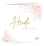 Geburtskarten mit dem Vornamen Heidi