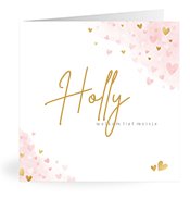 Geburtskarten mit dem Vornamen Holly