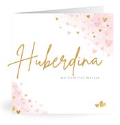 Geboortekaartjes met de naam Huberdina