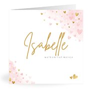 Geburtskarten mit dem Vornamen Isabelle
