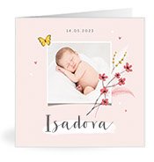 Geburtskarten mit dem Vornamen Isadora