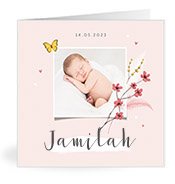 Geburtskarten mit dem Vornamen Jamilah