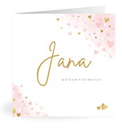 Geburtskarten mit dem Vornamen Jana