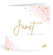Geburtskarten mit dem Vornamen Janet