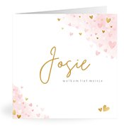 Geburtskarten mit dem Vornamen Josie