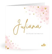 Geburtskarten mit dem Vornamen Juliana