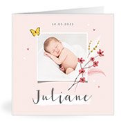 Geburtskarten mit dem Vornamen Juliane
