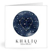 Geburtskarten mit dem Vornamen Khaliq