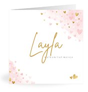 Geboortekaartjes met de naam Layla