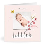 Geburtskarten mit dem Vornamen Lillith