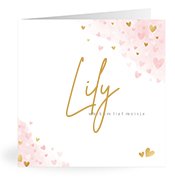 Geburtskarten mit dem Vornamen Lily