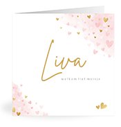 Geburtskarten mit dem Vornamen Liva
