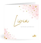 Geburtskarten mit dem Vornamen Livia