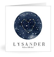 Geburtskarten mit dem Vornamen Lysander