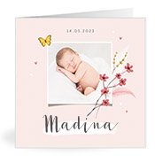 Geburtskarten mit dem Vornamen Madina