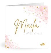 Geboortekaartjes met de naam Maila