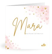 Geburtskarten mit dem Vornamen Mara