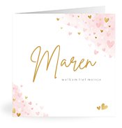 Geburtskarten mit dem Vornamen Maren