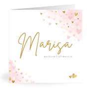 Geburtskarten mit dem Vornamen Marisa