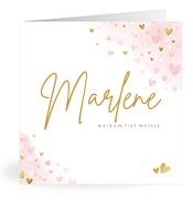 Geburtskarten mit dem Vornamen Marlene