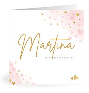 Geburtskarten mit dem Vornamen Martina