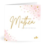 Geburtskarten mit dem Vornamen Mathea
